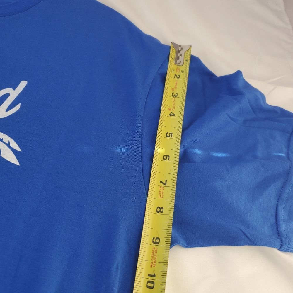 L HOLLYWOOD CALIFORNIA VW Volkswagon bus van surf SURFBOARD blue TSHIRT large - Picture 4 of 7